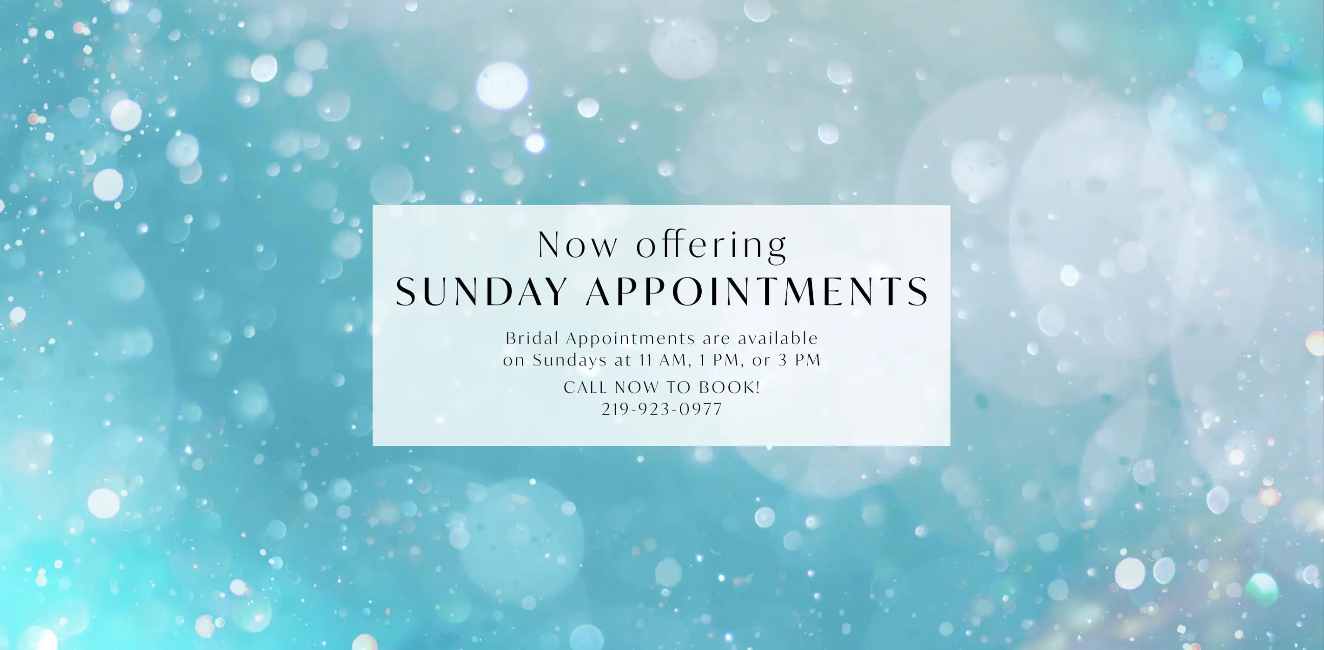 sunday appointments banner