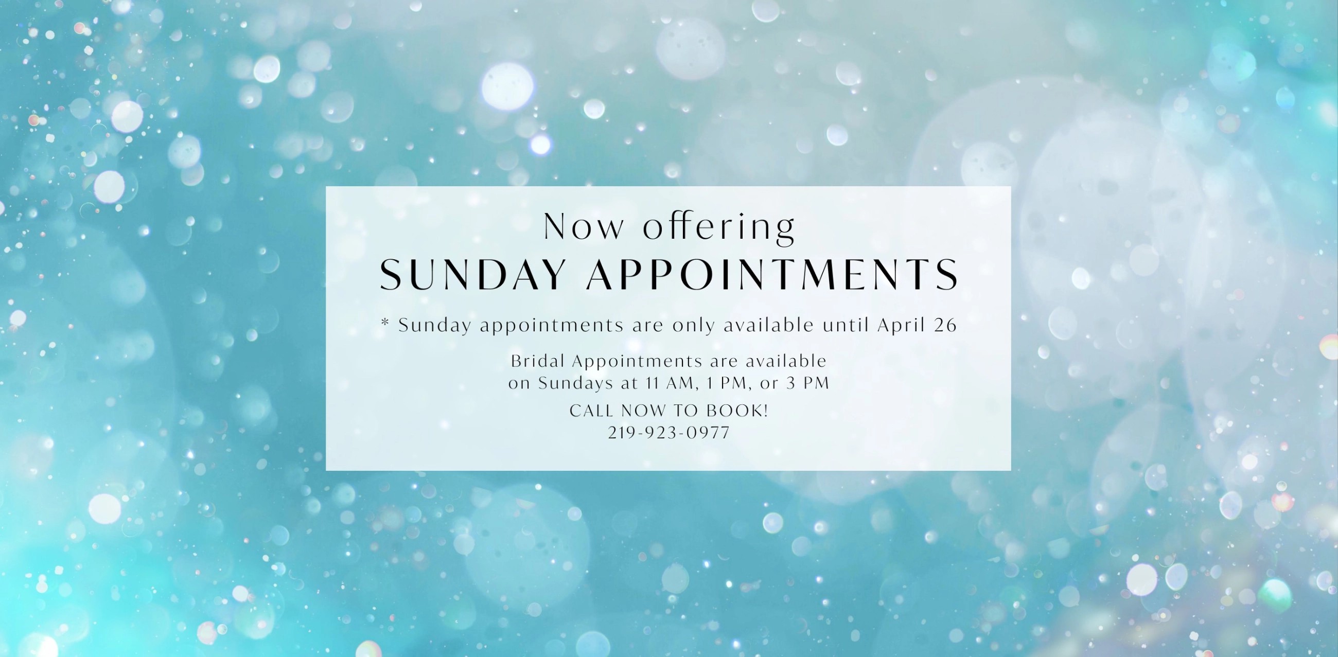 sunday appointments banner