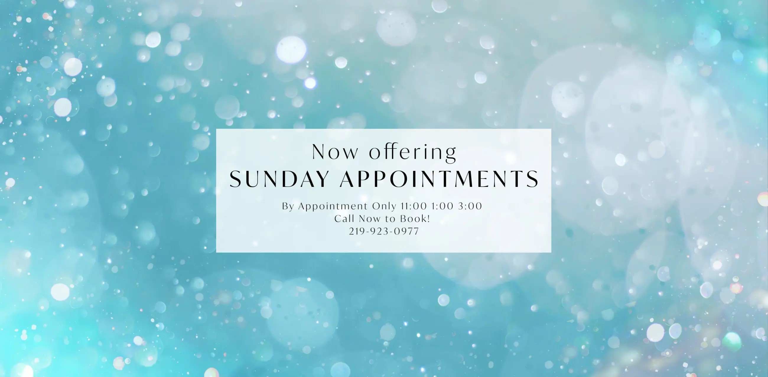 sunday appointments banner