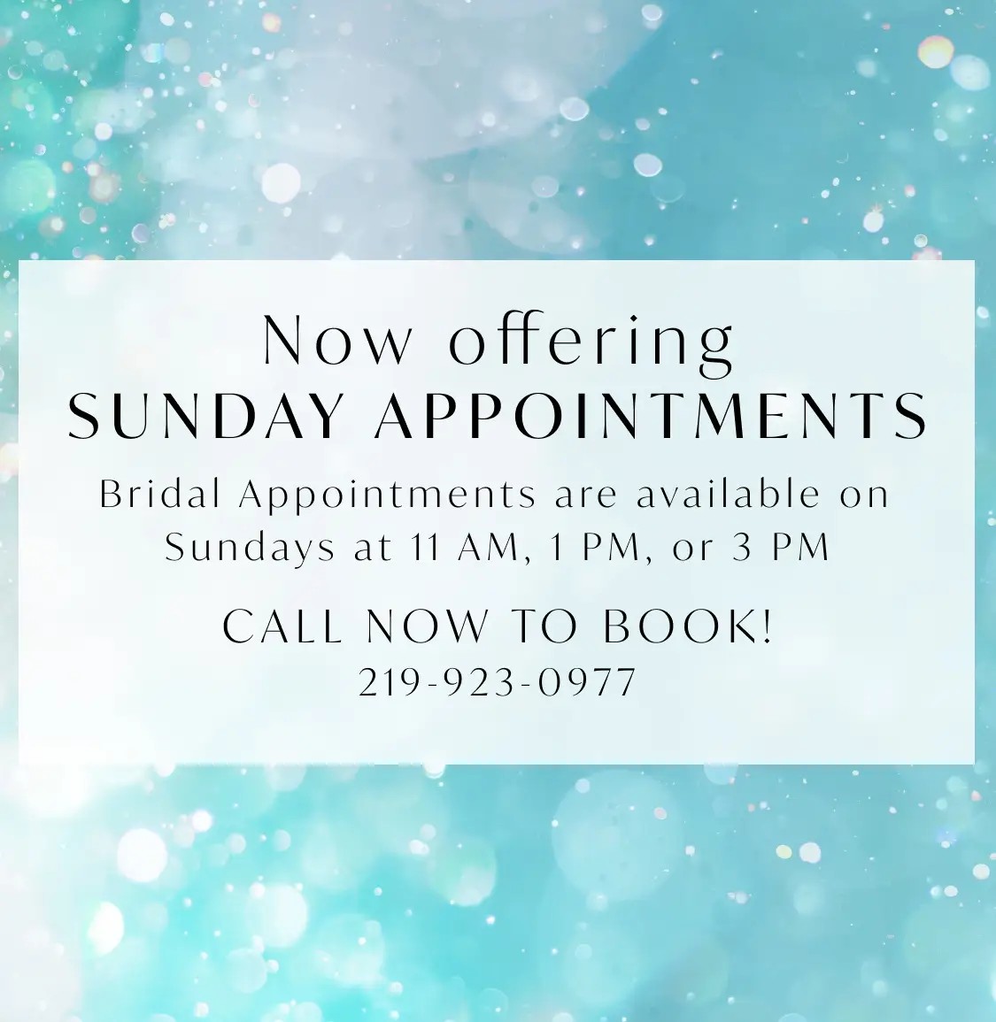 sunday appointments banner